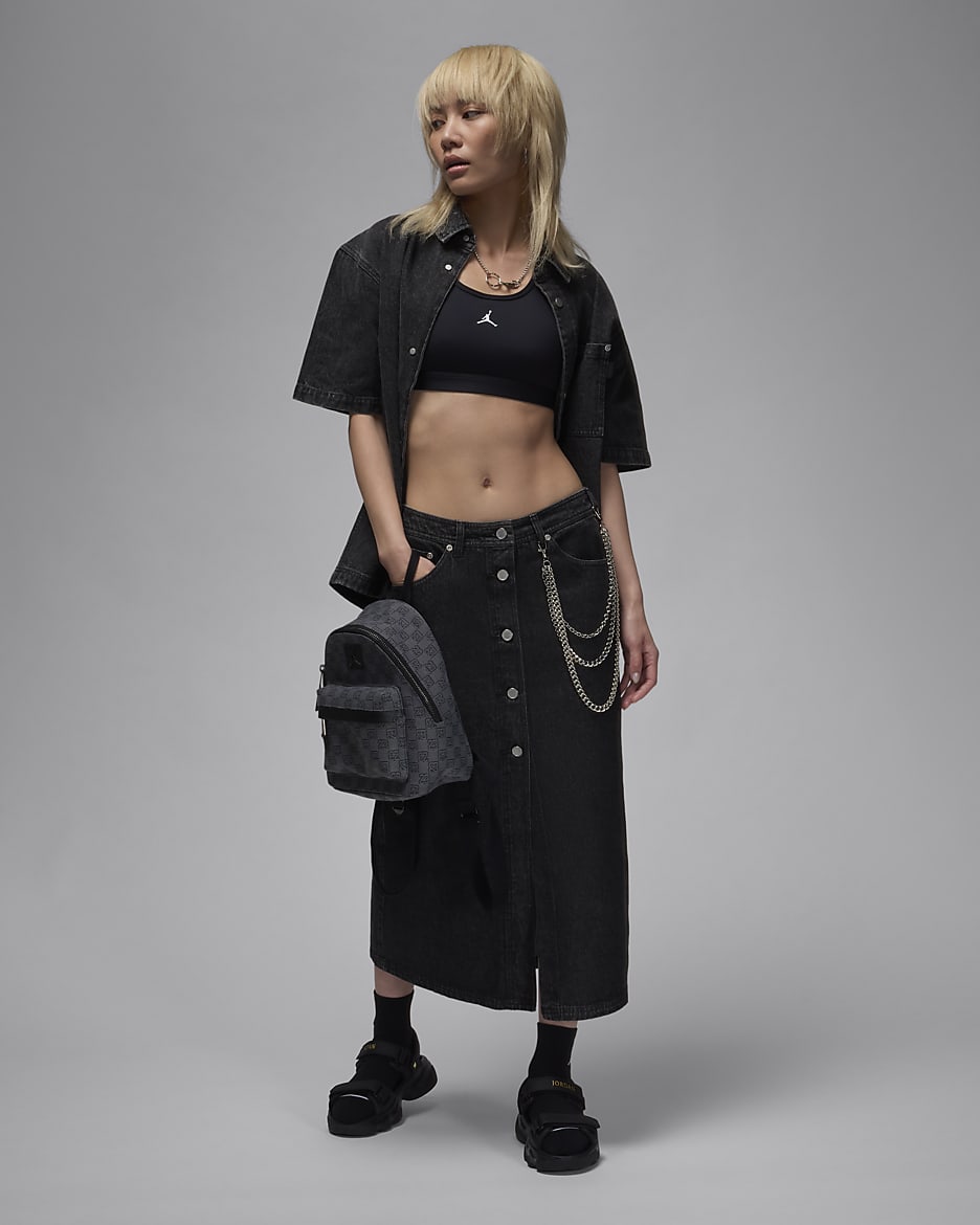 Denim overall skirt nike outlet